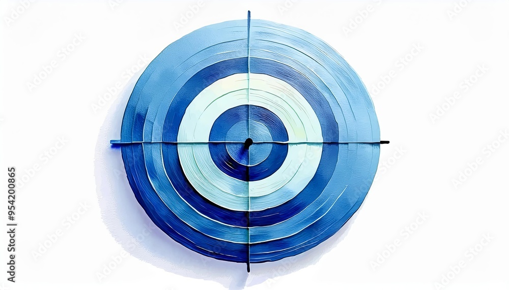 Abstract Blue Target Circle Bullseye Aim Success Goal Abstract Blue Target Circle Bullseye Aim Success Goal