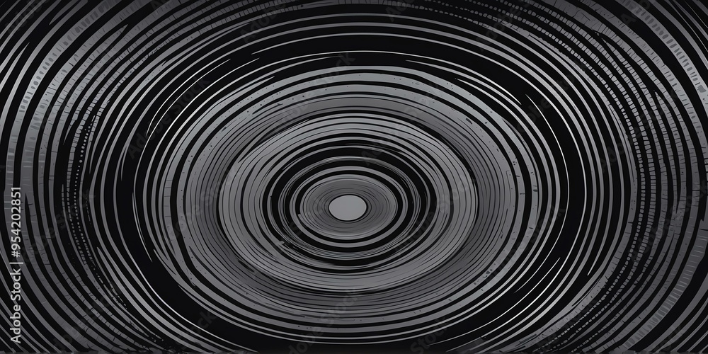 Obraz premium abstract vector concentric circles with grey to black gradient background