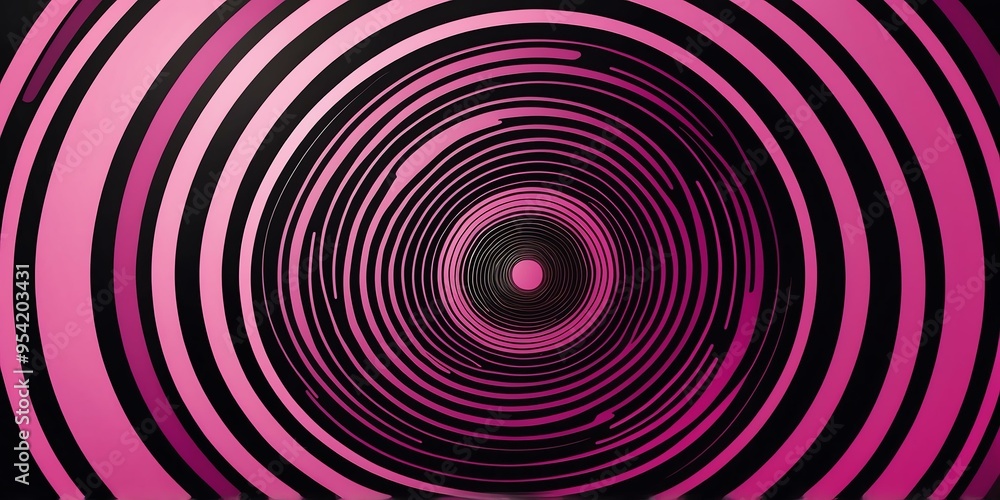 abstract vector concentric circles with black to pink gradient background abstract vector concentric circles with black to pink gradient background