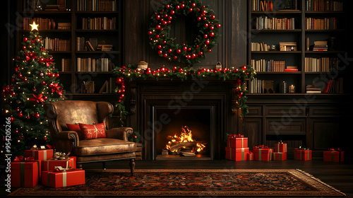 Cozy Christmas living room ...