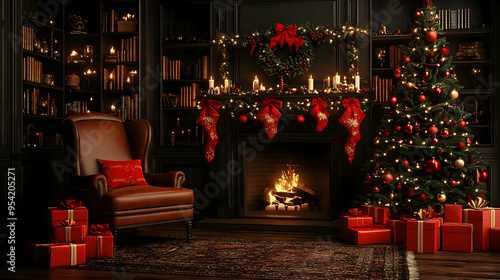 Cozy Christmas living room ...