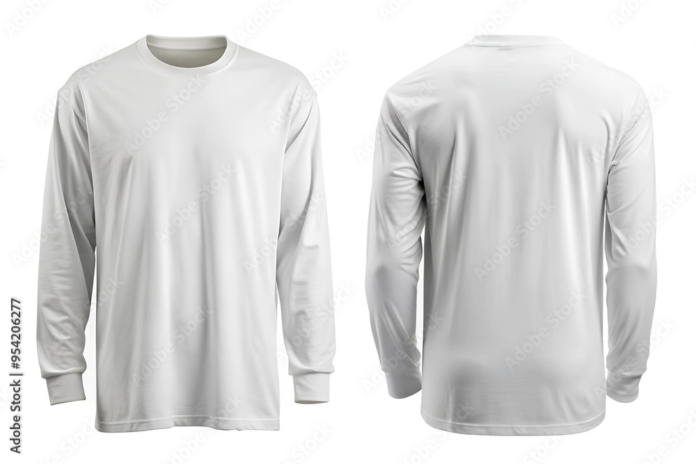white long sleeve shirt isolated on white background white long sleeve shirt isolated on white background
