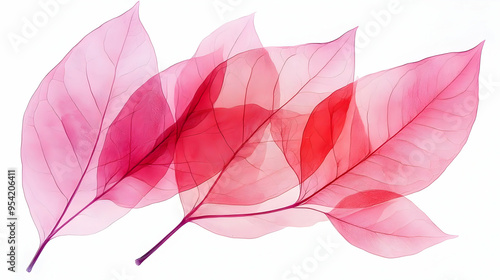 Delicate pink leaves with i...