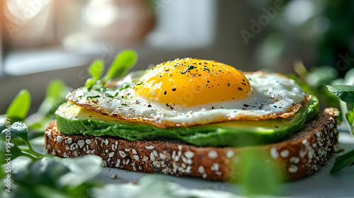 Delicious avocado toast wit...