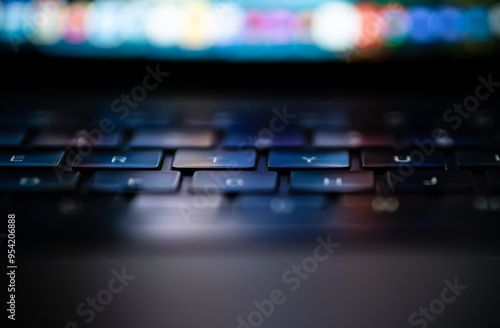 Laptop keyboard depth of field tech