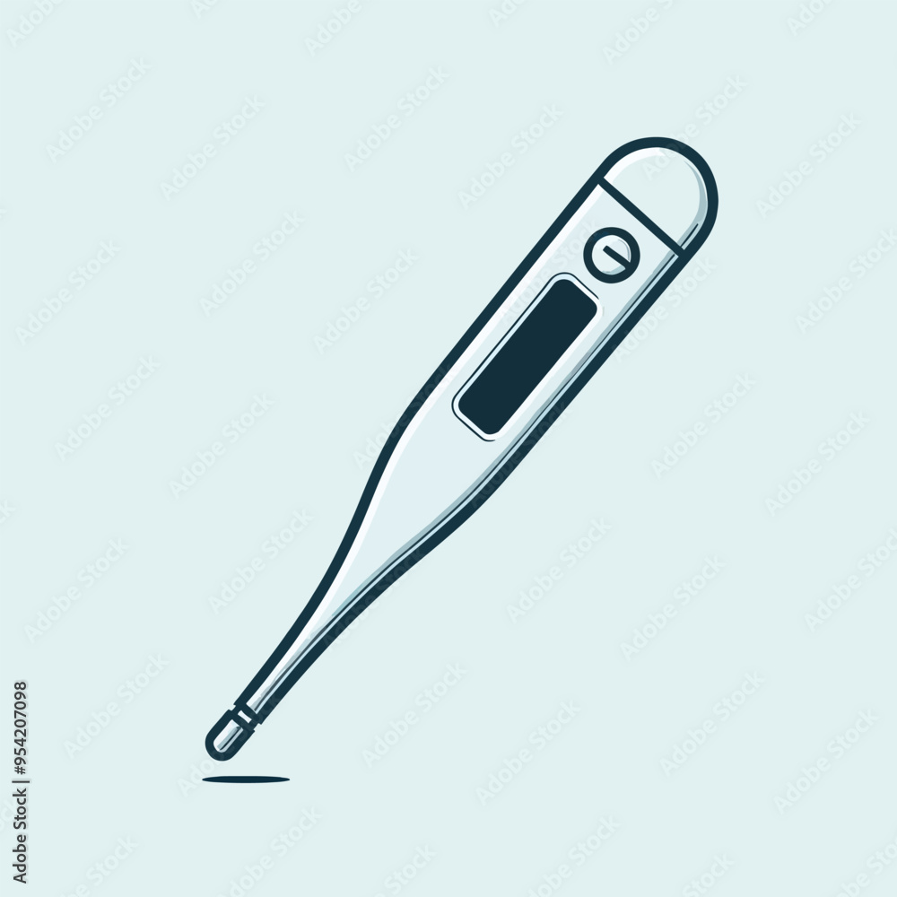 silhouette of a medical thermometer silhouette of a medical thermometer