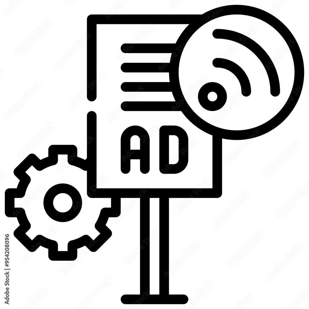 advertising label management smart city technology simple line advertising label management smart city technology simple line
