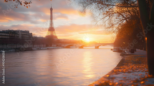 Eiffel Tower and Bridge at ...
