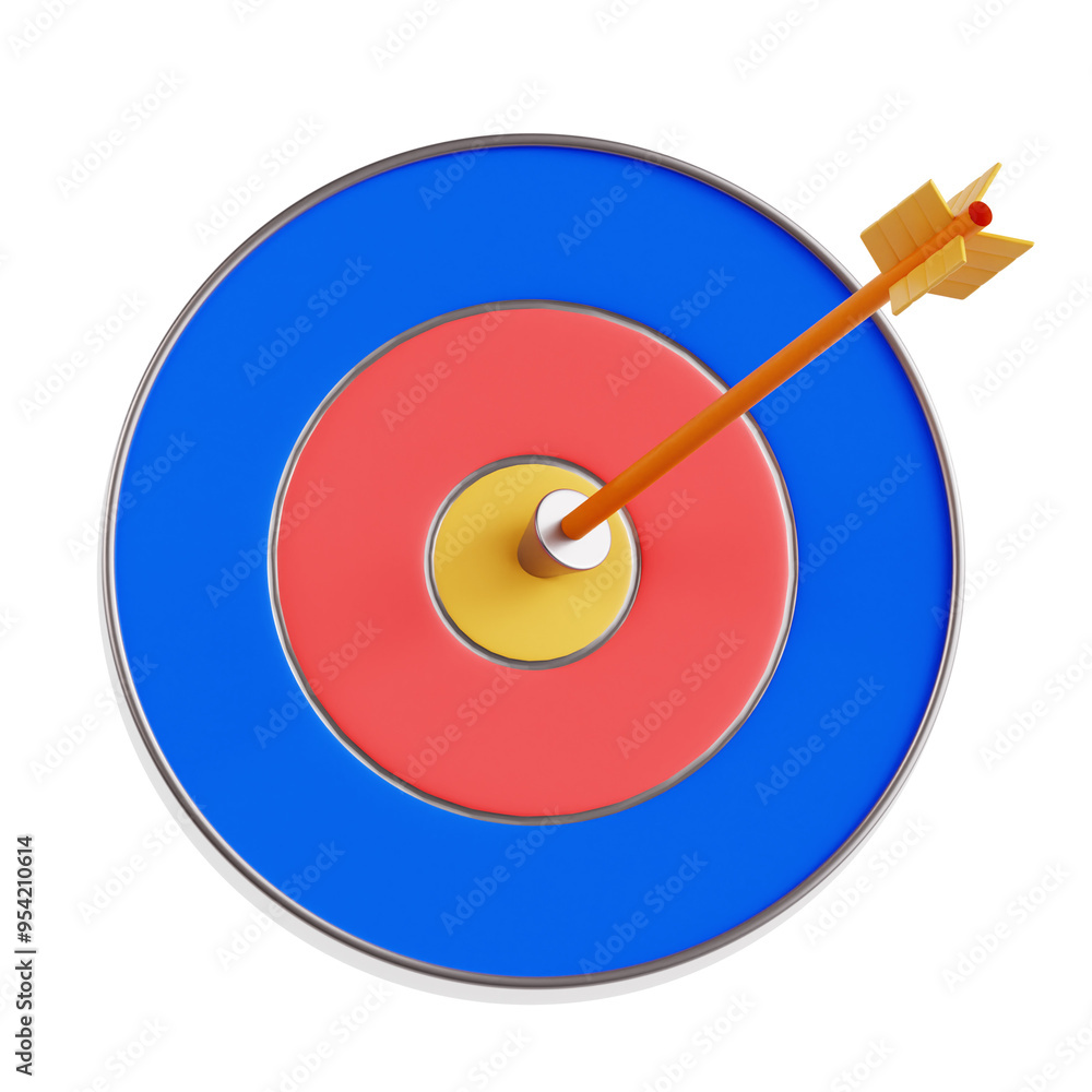 Archery Target 3D Icon Illustration Archery Target 3D Icon Illustration