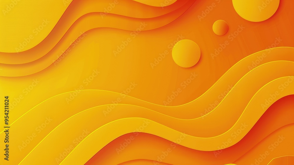 A vibrant abstract design featuring flowing shapes and circles in shades of orange and yellow. A vibrant abstract design featuring flowing shapes and circles in shades of orange and yellow.