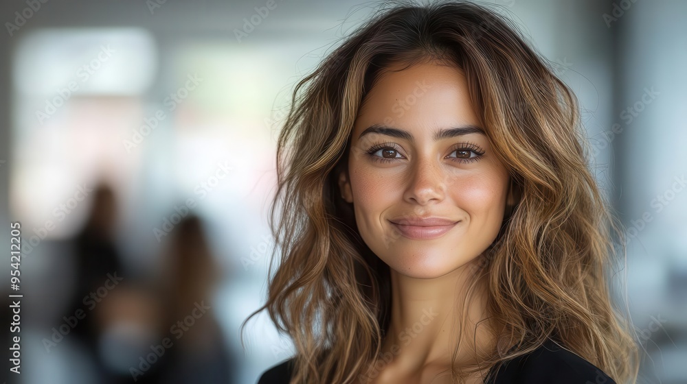 portrait of a successful hispanic businesswoman with a warm confident smile modern office background with soft bokeh effect conveys professionalism and leadership portrait of a successful hispanic businesswoman with a warm confident smile modern office background with soft bokeh effect conveys professionalism and leadership