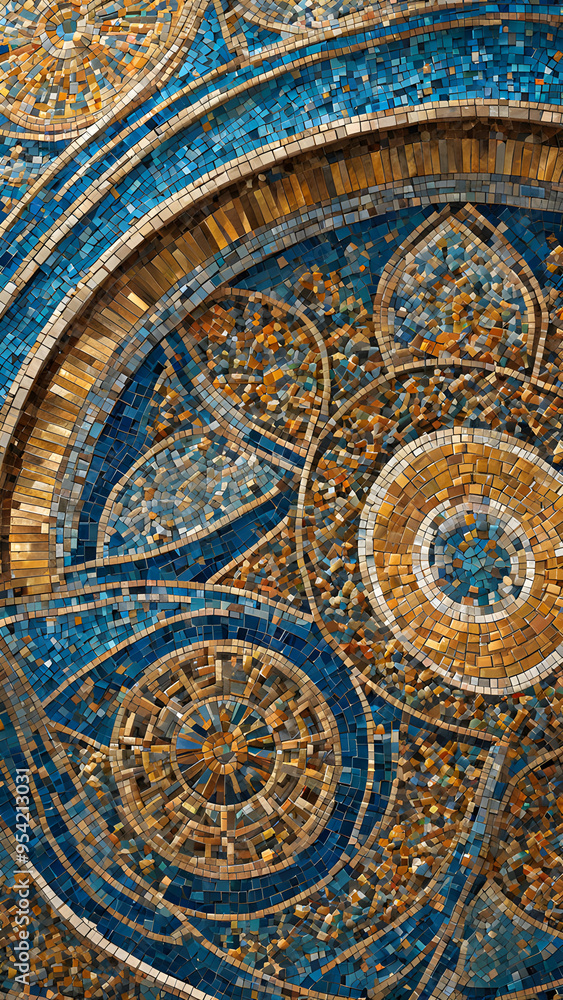 Mosaic wall art in byzantine style Mosaic wall art in byzantine style
