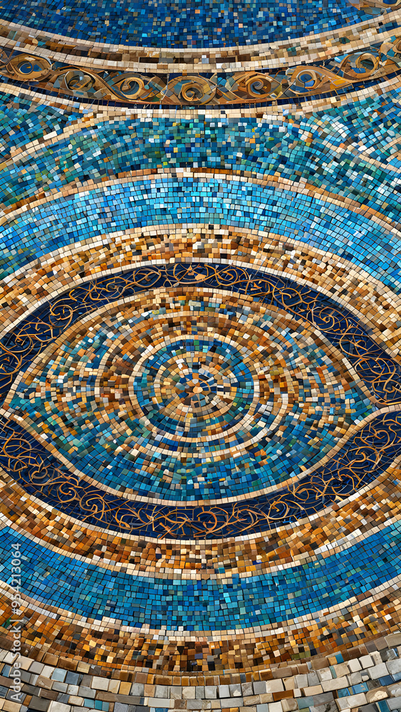 Mosaic wall art in byzantine style Mosaic wall art in byzantine style