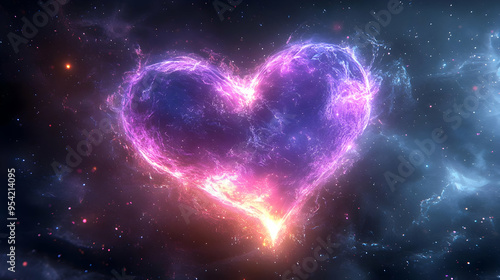 Glowing heart-shaped nebula...