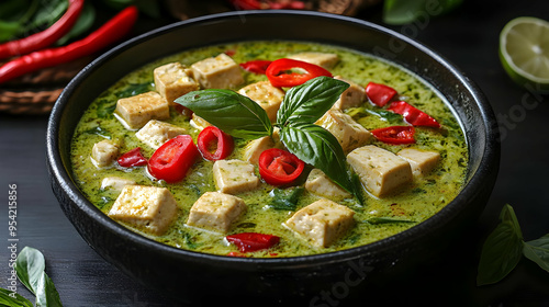 Green curry with tofu and r...