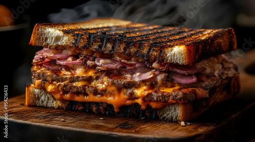 Grilled cheese sandwich wit...