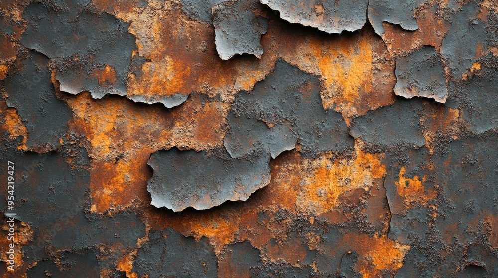 Close-up of Rust and Peeling Paint on a Metal Surface Close-up of Rust and Peeling Paint on a Metal Surface