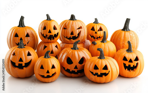 Halloween jack o' lantern pumpkins