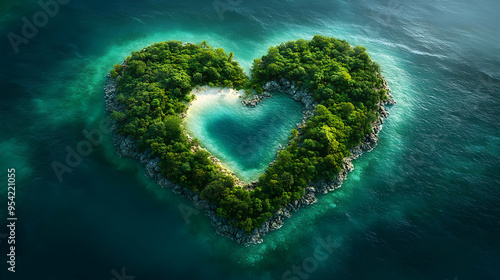Heart-shaped island in the ...