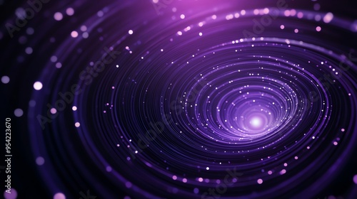 Wallpaper Mural A mesmerizing swirl of purple light particles, creating a cosmic vortex with an ethereal glow and depth, perfect for backgrounds. Torontodigital.ca