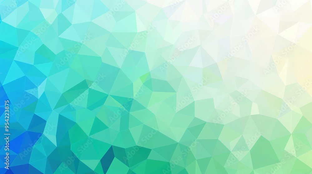 Fototapeta premium A colorful abstract geometric pattern with shades of blue and green.