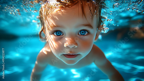 Little girl with blue eyes ...