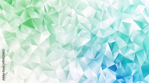 A colorful abstract geometric pattern with shades of green and blue.