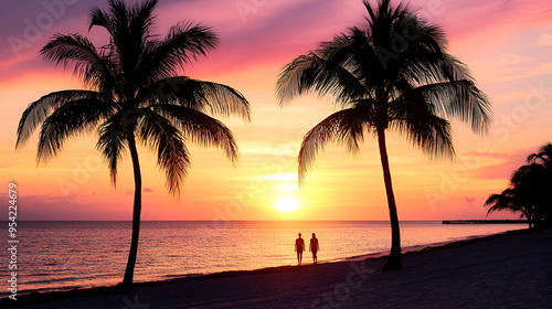 beach at sunset