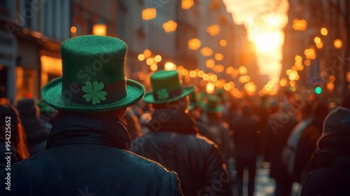 Man in a green hat with a s...