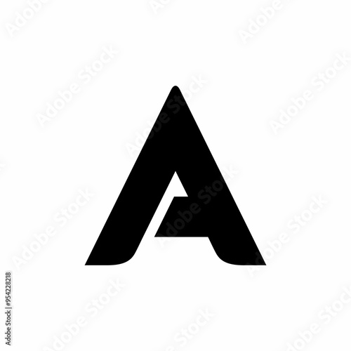 Geometric letter A logo design concept creative