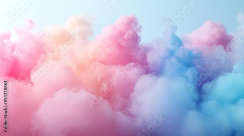 Colorful clouds billowing in a sky, often associated with celebration or creativity.