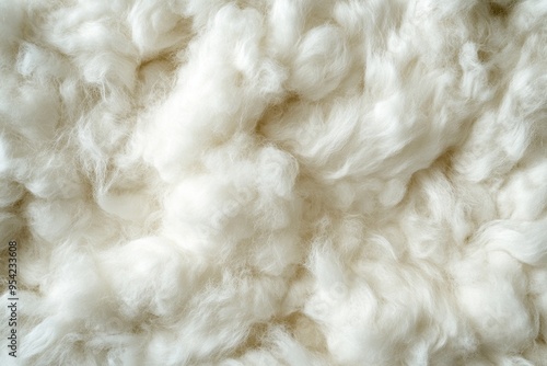 Soft white fibers create a serene texture, reminiscent of clouds adorning the sky during a tranquil afternoon. Generative AI photo