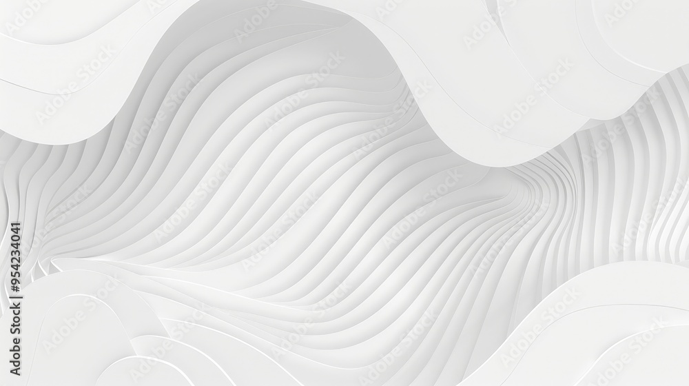 Abstract white waves creating a textured background. Abstract white waves creating a textured background.