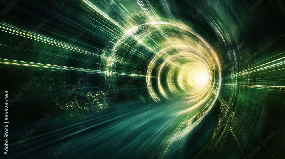 Abstract Green Tunnel Abstract Green Tunnel
