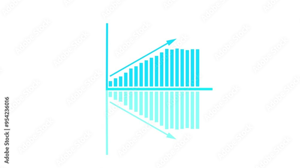 Growing business concept. marketing sales profit increasing to future target aniamtion with white background Growing business concept. marketing sales profit increasing to future target aniamtion with white background