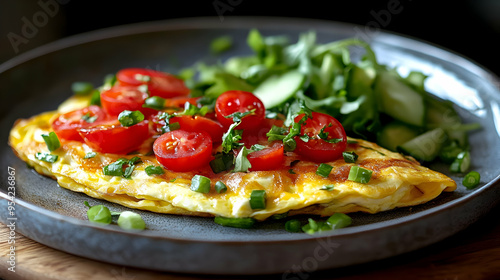 Omelette with Cherry Tomato...