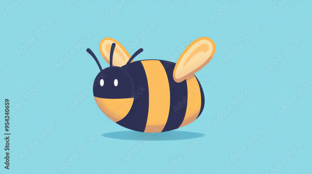 Bright and fun B character in cartoon style, perfect for kids educational movies and learning the alphabet Bright and fun B character in cartoon style, perfect for kids educational movies and learning the alphabet