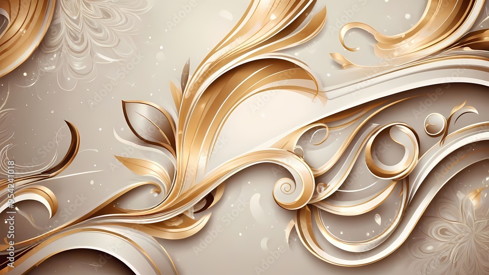 Abstract golden background with ornament Abstract golden background with ornament