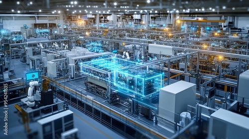 Showcasing the seamless of cutting edge technologies including intelligence big data and cloud computing in a modern optimized smart factory setting