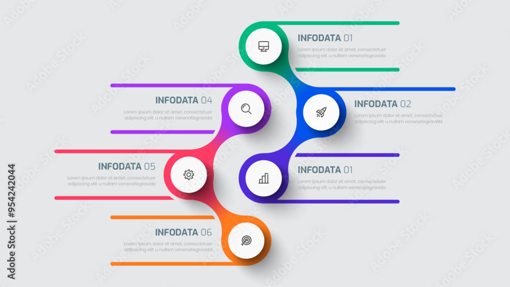 Business infographic template with Thin Line circle label 6 Options and icon for presentation Business infographic template with Thin Line circle label 6 Options and icon for presentation