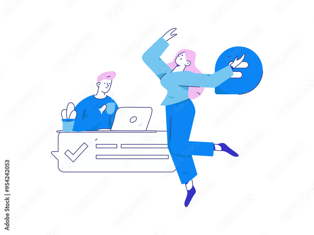 Communicate with consultants flat vector character concept operation hand drawn illustration
Communicate with consultants flat vector character concept operation hand drawn illustration