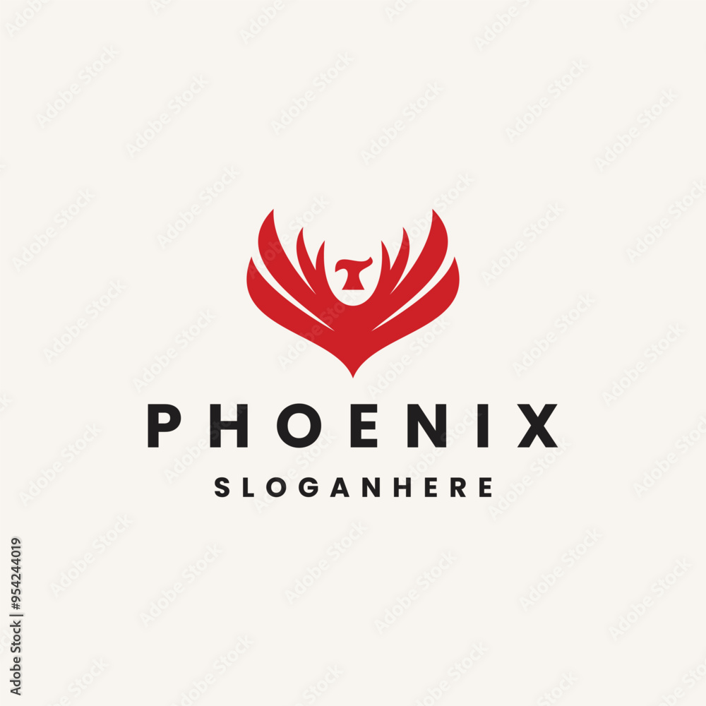 phoenix wing logo animal abstract design template on white background phoenix wing logo animal abstract design template on white background