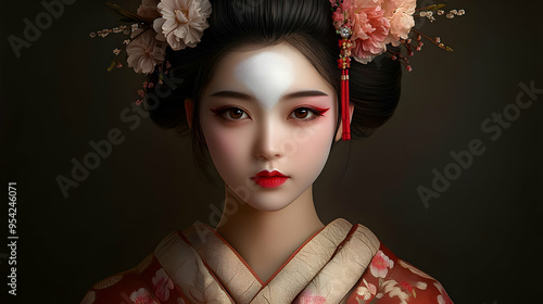 Portrait of a young woman i...