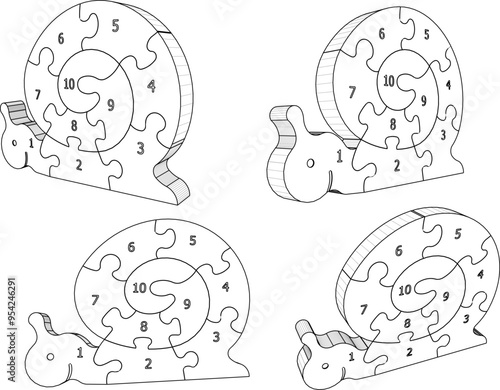 Vector sketch illustration silhouette design image educational toy creativity for children room decoration and wardrobe shelves