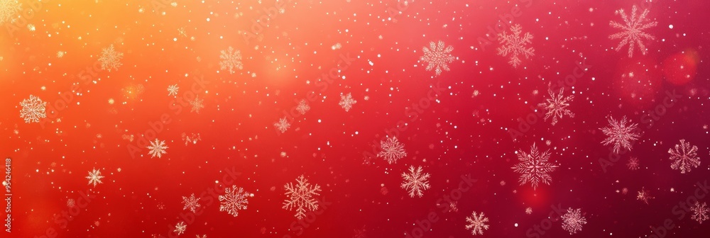 A beautiful Christmas illustration featuring delicate snowflakes on a rich gradient background of red hues, perfect for seasonal celebrations A beautiful Christmas illustration featuring delicate snowflakes on a rich gradient background of red hues, perfect for seasonal celebrations