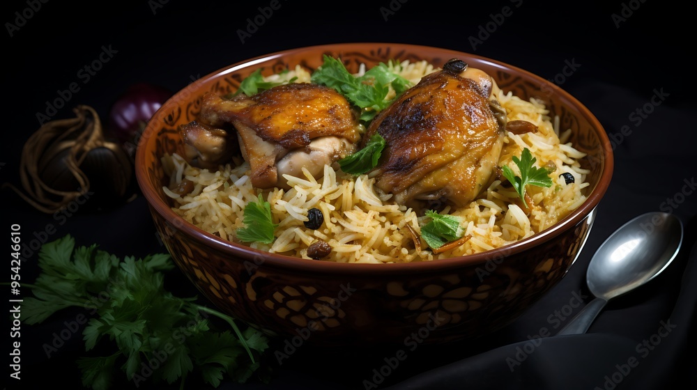 A savory and satisfying bowl of chicken and rice with saut?(C)ed onions and spices. A savory and satisfying bowl of chicken and rice with saut?(C)ed onions and spices.