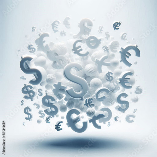 Free  Money vector money photo Gold coins and banknotes 3d cartoon style icon black Friday 
