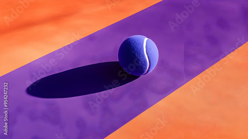 Purple Tennis Ball on Orang...
