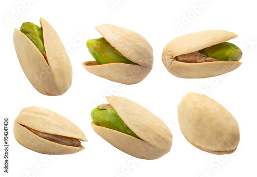 Fototapeta Pistachio isolated on white background.
