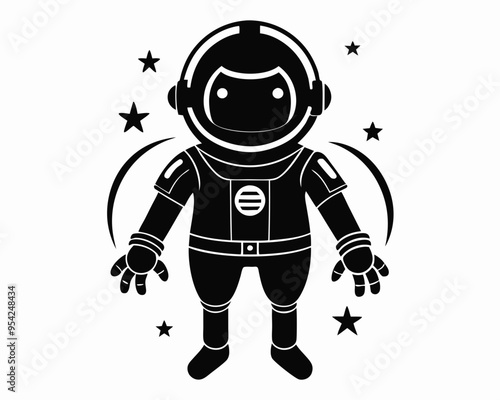 Astronaut Black silhouette